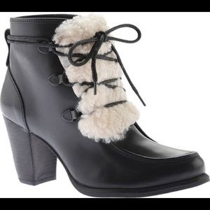 UGG Analise Exposed Fur Bootie